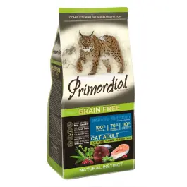 6кг Корм Primordial Cat Adult Salmon & Tuna беззерновой для взрослых кошек с Лососем и тунцом
