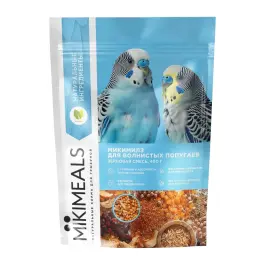 800г Корм MIKIMEALS для волнистых попугаев