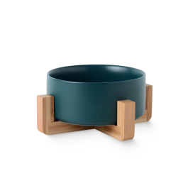 Миска керамическая Red Bow для животных на подставке Зелёная, 300мл