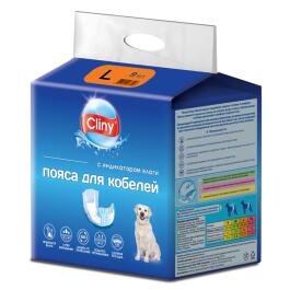 Пояс для кобелей Cliny впитывающий с индикатором влаги L, 1шт