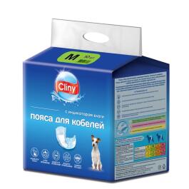 Пояс для кобелей Cliny впитывающий с индикатором влаги М, 1шт