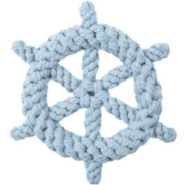 Игрушка Mr.Kranch для собак Штурвал из каната Голубой, 20см
