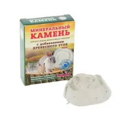 50г Минеральный камень Мышильд "Роза" для грызунов с добавлением древесного угля