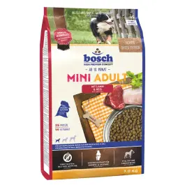 3кг Корм Bosch Mini Adult для взрослых собак мелких пород с Ягненком и рисом