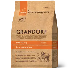 3кг Корм GRANDORF DOG Lamb&Turkey JUNIOR для щенков, Ягнёнок с индейкой