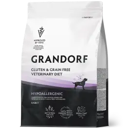 3кг Корм GRANDORF VET DOG HYPOALLERGENIC для собак при пищевой аллергии на основе гидролизованного белка Кролика