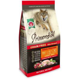 6кг Корм Primordial Dog Adult Mini Quail & Duck беззерновой для взрослых собак мелких пород с Перепёлкой и уткой