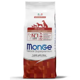 Корм в развес Monge Puppy&Junior SP Monoprotein Lamb/Rice для щенков всех пород c Ягненком и рисом, 1кг