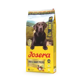 12,5кг Корм Josera Adult with Duck&Sweet Potato (Medium/Maxi 26/15) для взрослых собак всех пород с пищевой аллергией на злаки с Уткой и сладким картофелем
