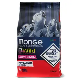 2,5кг Корм Monge Puppy BWild Low Grain Deer низкозерновой для щенков всех пород с Олениной