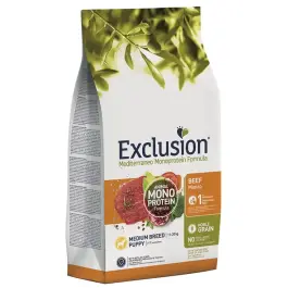 3кг Корм Exclusion Monoprotein Noble Grain Puppy Medium безглютеновый для щенков средних пород c Говядиной