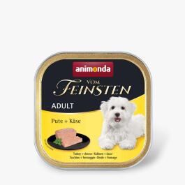 150гр Консервы Animonda Vom Feinsten для взрослых собак с Индейкой и сыром, паштет