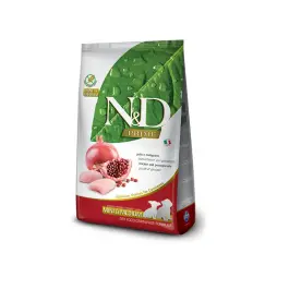 0,8кг Корм Farmina N&D Grain Free Chicken & Pomegranate Puppy Small & Medium беззерновой для щенков мелких и средних пород, беременных и кормящих собак с Курицей и гранатом