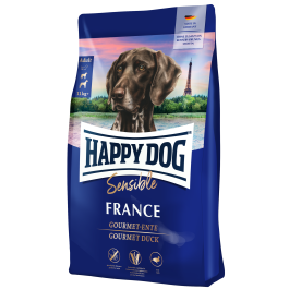 4кг Корм Happy Dog Sensible France 20/10 для взрослых собак средних и крупных пород с чувствительным пищеварением с Уткой и картофелем