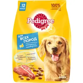 Корм PEDIGREE для взрослых собак всех пород Говядина 600гр