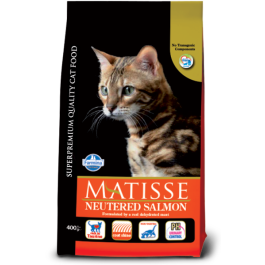 10кг Корм Farmina Matisse Neutered Salmon для кастрированных котов и стерилизованных кошек с Лососем