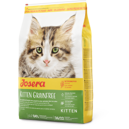 10кг Корм Josera Kitten Grainfree (Kitten 36/22) беззерновой для котят до 12 месяцев, беременных и кормящих кошек с домашней Птицей
