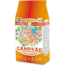 20кг Корм Campeão Sterilised Cat для стерилизованных кошек