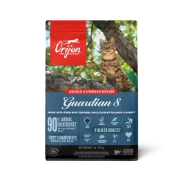 1,8кг Корм Orijen Cat Guardian 8 (90/10) беззерновой для взрослых кошек с Курицей, лососем и индейкой