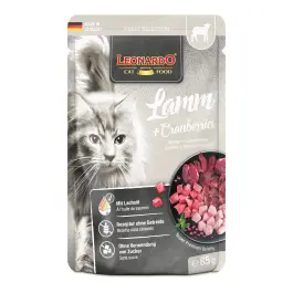 85г Влажный корм Leonardo Lamb+Cranberries для взрослых кошек Ягненок и клюква