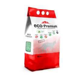 Наполнитель ECO-Premium Алоэ древесный комкующийся 20л (7,6кг)