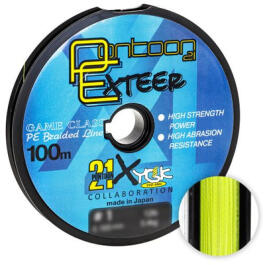 Плетенка Pontoon21 Exteer желтая 4-жил 100м 0,104мм