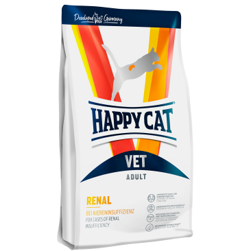 1кг Корм Happy Cat VET Renal Adult 24/21,5 для кошек с хронической почечной недостаточностью, гипертензией, нефритом