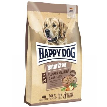 10кг Корм Happy Dog NaturCroq FlockenVollkost для собак всех пород и возрастов с чувствительным пищеварением, Хлопья с мясом