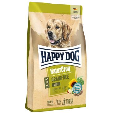 15кг Корм Happy Dog NaturCroq Grainfree полнорационный беззерновой для взрослых собак всех пород с Птицей и овощами