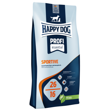 20кг Корм Happy Dpg Profi-Line Sportive 26/16 высококалорийный для взрослых собак средних и крупных пород с умеренной активностью и тех, кто содержится на улице