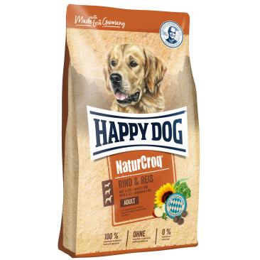 15кг Корм Happy Dog NaturCroq Rind&Reis для взрослых собак Говядина и рис