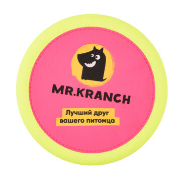 Игрушка Mr.Kranch для собак Тарелка фрисби UFO 24см, розовая
