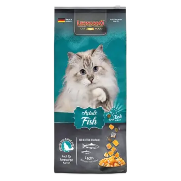 15кг Корм Leonardo Adult Fish&Rice для взрослых кошек с Океанической рыбой и рисом