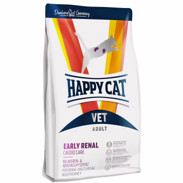 1кг Корм Happy Cat HC VET Early Renal&Cardio для кошек, страдающих почечной или сердечной недостаточностью