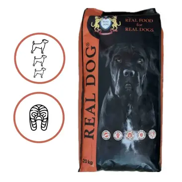 20кг Корм Cennamo REAL DOG ADULT SALMON для взрослых собак всех пород с Лососем и рисом