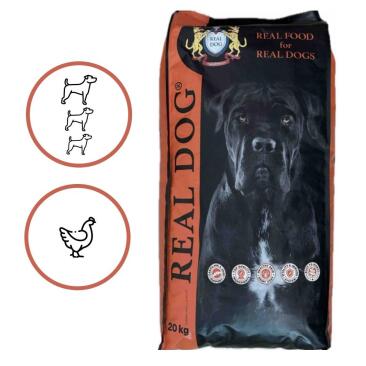 20кг Корм Cennamo REAL DOG ADULT CHICKEN для взрослых собак всех пород с Курицей и индейкой
