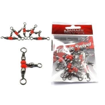 Вертлюг тройной Namazu TRIPPLE SWIVEL, латунь, цвет BN