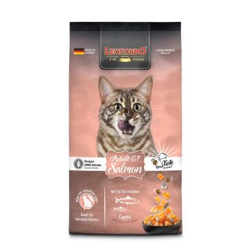 1,8кг Корм Leonardo Adult GF Salmon беззерновой для взрослых кошек от года с Лососем