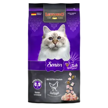 1,8кг Корм Leonardo Senior для пожилых кошек от 10 лет из мяса Птицы