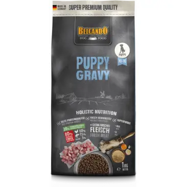 1кг Корм Belcando Puppy Gravy для щенков всех пород до 4 месяцев и для молодых собак мелких пород старше этого возраста с Птицей
