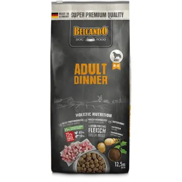 12,5кг Корм Belcando Adult Dinner для взрослых собак любых пород с нормальным уровнем активности с Птицей