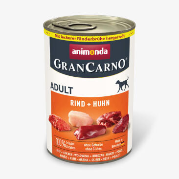 400гр Консерва Animonda Gran Carno Adult для взрослых собак, кусочки с говядиной и курицей