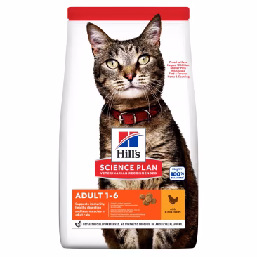 1,5кг Корм Hill's SP корм для кошек с 6 месяцев до 6 лет, с Курицей