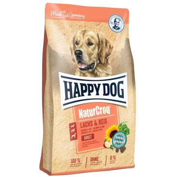 11кг Корм Happy Dog NaturCroq Lachs&Reis 22/9 для взрослых собак всех пород с чувствительным пищеварением с Лососем и рисом