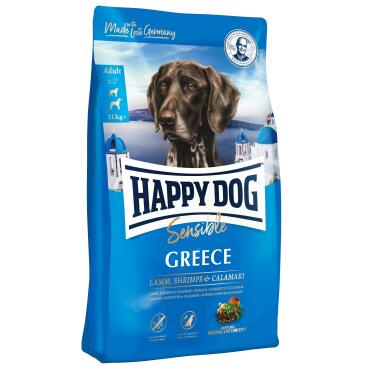 11кг Корм Happy Dog Sensible Greece 21/10 беззерной для взрослых собак крупных и средних пород с чувствительным пищеварением с Ягнёнком