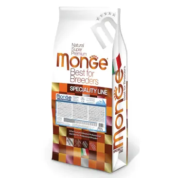 15кг Корм Monge Dog SP Light Adult Salmon/Rice для взрослых собак всех пород склонных к набору веса с Лососем и рисом