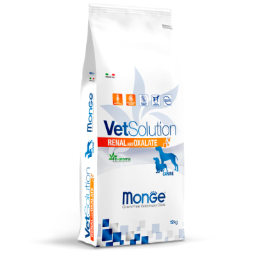 12кг Корм Monge VetSolution Dog Renal and Oxalate Вет. диета для собак  с почечной недостаточностью и для профилактики МКБ оксалатного типа