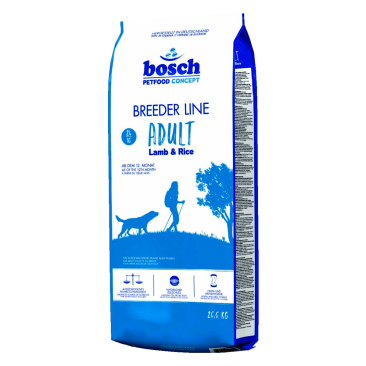 20кг Корм Bosch Adult Breeder Lamb&Rice для взрослых собак, ягненок с рисом