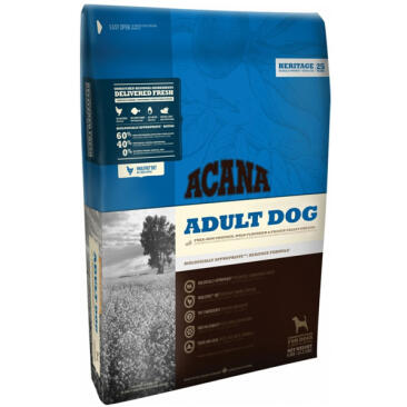 11,4кг Корм ACANA DOG ADULT RECIPE беззерновой корм для собак всех пород и возрастов