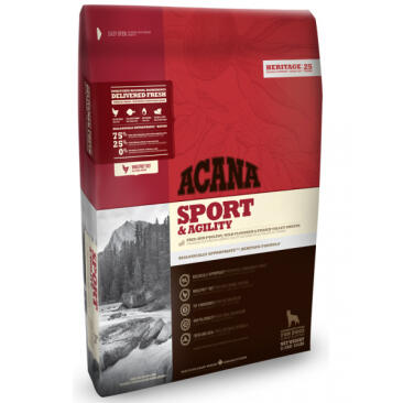 11,4кг Корм ACANA SPORT&AGILITY RECIPE беззерновой для рабочих и активных собак